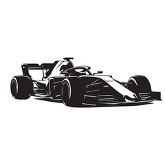 racing car isolated on white