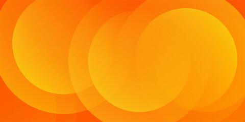 Abstract orange background with circles. Vector illustration