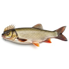Fototapeta premium Freshwater Fish Isolated White Background Studio Shot