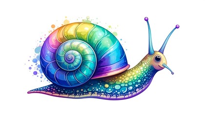Colorful snail illustration
