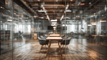 Fototapeta premium Blurred view of a modern office space (1)