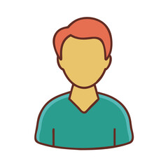 Man avatar silhouette designed for digital applications and profiles