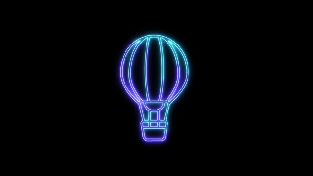 Parachute Icon Animation &ndash; Dynamic Skydiving, Travel, Adventure, Safety Symbol Motion Graphic in 4K Stock Video for Projects & Presentations.