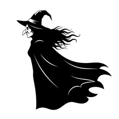 witch on a white background