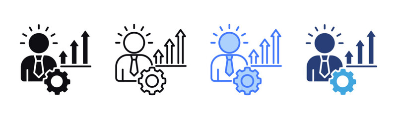 Motivation icon sheet multiple style collection