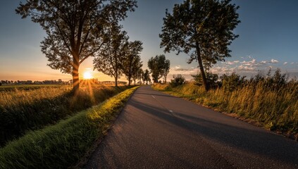 Country road at sunset (1)