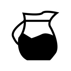 black water jar glyph icon vector illustration
