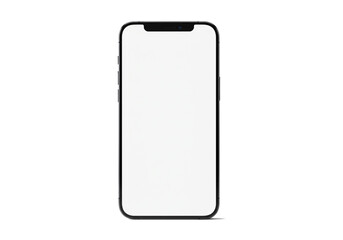 Smartphone 16 Pro Mockup with Blank Screen on White Background