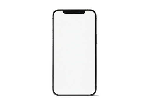 Smartphone 16 Pro Mockup with Blank Screen on White Background