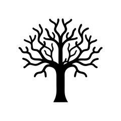 Silhouette of a tree with branches