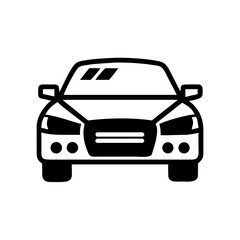 Car front black and white