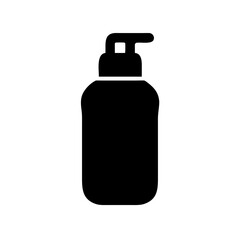 Black pump bottle silhouette illustration