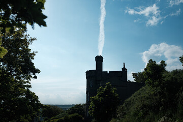smoke from the chimenea 