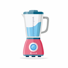 Einfacher Mixer als Vektorgrafik, modern und klar, Symbol f&uuml;r K&uuml;che, Smoothies und Zubereitung.