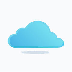 Minimalistische Wolke als Vektorgrafik