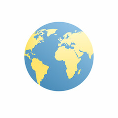 Fototapeta premium Minimalistischer Globus als Vektorgrafik