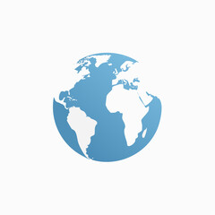 Minimalistischer Globus als Vektorgrafik