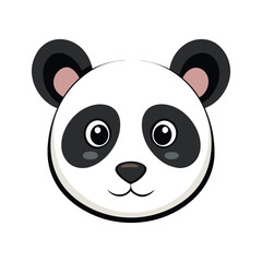 Fototapeta premium a panda head on vector art