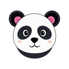 Fototapeta premium a panda head on vector art