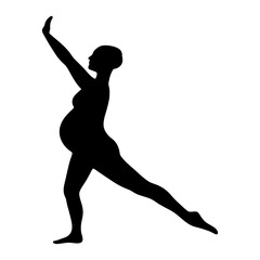 Pregnant Ballerina in Silhouette � Grace, Balance, and Beauty in Minimalist Style