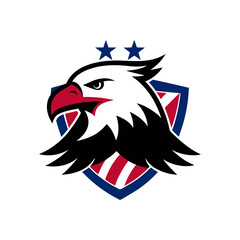 american eagle patriotic logo vector art