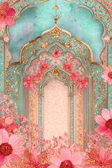 detail of mosque door background card