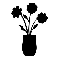 Hyperrealistic obsidian vase with glowing bioluminescent alien flowers under double sunset on strange extraterrestrial planet