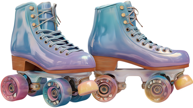 roller skates isolated on white