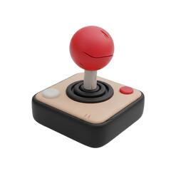 3d icon of Arcade joystick in clay style isolated 