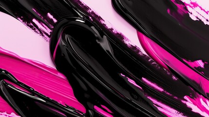 Abstract background with different shades of purple, black and fuchsia paint smears. Stylish minimalist concept for banner design, wallpaper, packaging or cosmetic advertising.