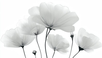 Delicate grayscale floral arrangement (2)