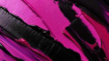 Abstract background with different shades of purple, black and fuchsia paint smears. Stylish minimalist concept for banner design, wallpaper, packaging or cosmetic advertising.