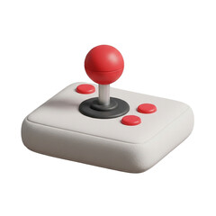 3d icon of Arcade joystick in clay style isolated 