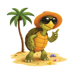 Fototapeta premium Tortoise with a white background