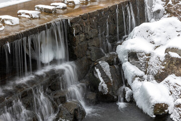 waterfall in winter
