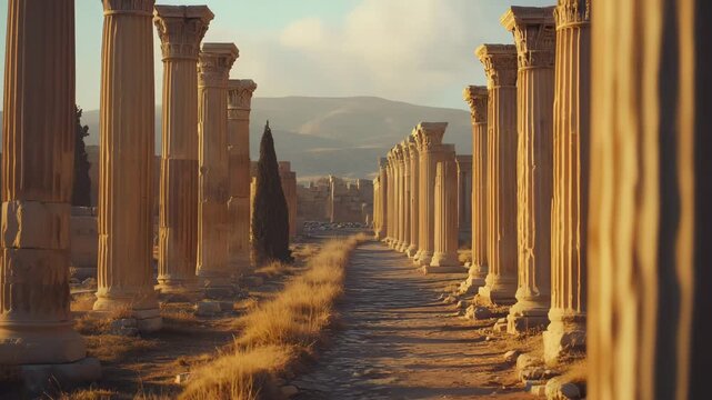The ancient ruins of Jerash, with columns and archways that tell the story of Jordan&rsquo;s rich Roman heritage 