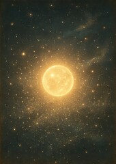 Obraz premium Luminous celestial golden sphere