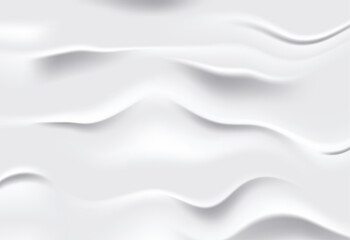 White Abstract Background Smooth Wavy Texture Elegant Design Clean Minimalist Pattern vector