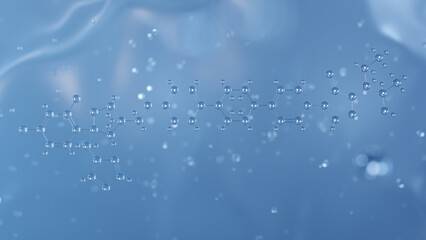 posaconazole molecular structure, 3d model molecule, triazole antifungal structural chemical formula view from a microscope