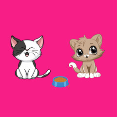 cute cat vector set pack
