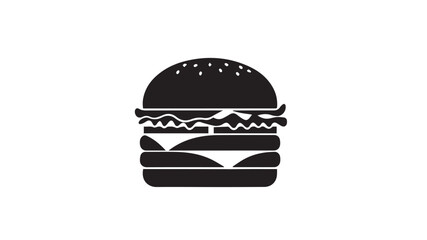 Fototapeta premium Delicious burger illustration with vibrant colors and classic fonts