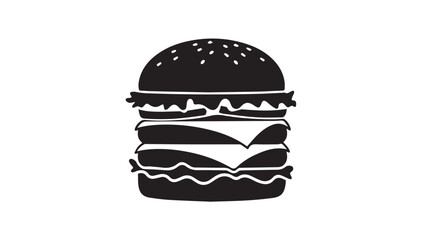 Delicious burger illustration with vibrant colors