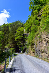 Wanderweg zum Alten Bad Pfäfers in der Taminaschlucht, Kanton St. Gallen
