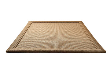 Woven Natural Fiber Rug carpet floor covering isolated on a transparent background