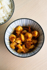 Glazed tiger shrimp.