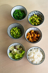 Poke Bowl ingredients separetly
