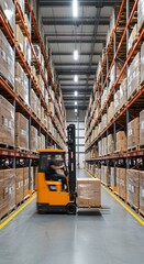 Fototapeta premium Warehouse Inventory Management Efficient Logistics and Storage Solutions