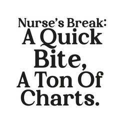 Obraz premium nurse’s break: a quick bite, a ton of charts.