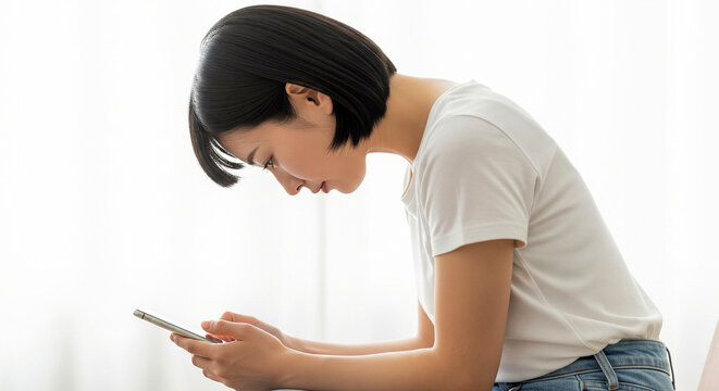 スマホ首・ストレートネック問題のイメージ