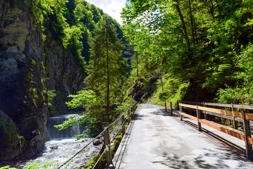 Wanderweg vom Alten Bad Pfäfers in der Taminaschlucht nach Bad Ragaz, Kanton St. Gallen